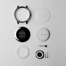 画像をギャラリービューアに読み込む, 【正規取扱店】sazare : SK01 / SS SILVER MIRROR FINISH / WHITE DIAL / SILVER D BUCKLE BLACK BUTTERO LEATHER