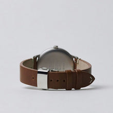 画像をギャラリービューアに読み込む, 【正規取扱店】sazare : SK01 / SS SILVER MIRROR FINISH / WHITE DIAL / SILVER D BUCKLE LIGHT BROWN BUTTERO LEATHER