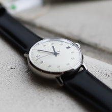 画像をギャラリービューアに読み込む, 【正規取扱店】sazare : SK02 / SS SILVER MIRROR FINISH / WHITE DIAL / BLACK CORDOVAN LEATHER