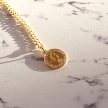 画像をギャラリービューアに読み込む, F.H. シルバーネックレス(コインネックレス ゴールドコーティング):#N028GP-50cm