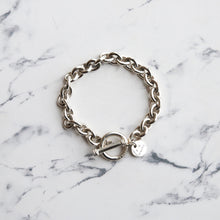 画像をギャラリービューアに読み込む, F.H. シルバーブレスレット(サークルリンクチェーン 7mm):#B012-19cm