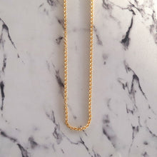画像をギャラリービューアに読み込む, 【短めの45cm】F.H. シルバーネックレス(甲丸チェーン 2.5mm ゴールドコーティング):#N030GP-45cm