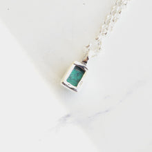 画像をギャラリービューアに読み込む, F.H. シルバーネックレス(レクタングルターコイズ ペンダント):#N041-TQ-50cm