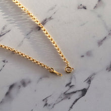 画像をギャラリービューアに読み込む, 【長めの60cm】F.H. シルバーネックレス(甲丸チェーン 2.5mm ゴールドコーティング):#N030GP-60cm