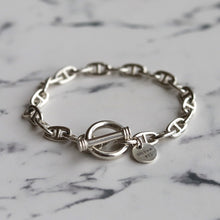 画像をギャラリービューアに読み込む, F.H. シルバーブレスレット (アンカーチェーン 5mm):#B029-19cm