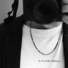 画像をギャラリービューアに読み込む, F.H. シルバーネックレス(BOXチェーン 3mm):#N014-50cm
