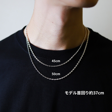 画像をギャラリービューアに読み込む, F.H. シルバーネックレス(マリーナチェーン 2.5mm):#N044-45cm