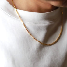 画像をギャラリービューアに読み込む, F.H. シルバーネックレス(ロープチェーン ゴールドコーティング 1.8mm):#N036GP-50cm
