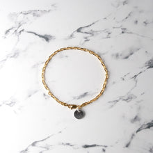 画像をギャラリービューアに読み込む, F.H.シルバーブレスレット(アンカーチェーン ゴールドコーティング 3mm):#B016GP-19cm