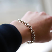 画像をギャラリービューアに読み込む, F.H. シルバーブレスレット(サークルリンクチェーン 7mm):#B012-19cm
