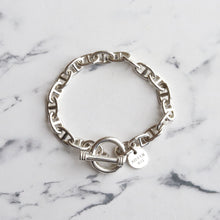 画像をギャラリービューアに読み込む, F.H. シルバーブレスレット (アンカーチェーン 5mm):#B029-17cm