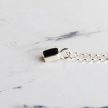 画像をギャラリービューアに読み込む, F.H. シルバーネックレス(レクタングルオニキス ペンダント):#N041-ONX-50cm