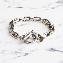 画像をギャラリービューアに読み込む, F.H.  シルバーブレスレット(あずきチェーン 8mm):#B025-19cm