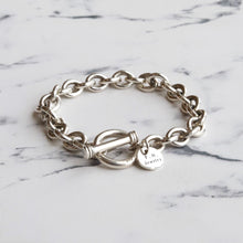 画像をギャラリービューアに読み込む, F.H. シルバーブレスレット(サークルリンクチェーン 7mm):#B012-19cm
