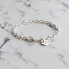 画像をギャラリービューアに読み込む, F.H. シルバーブレスレット(あずきチェーン 4.5mm):#B039-19cm