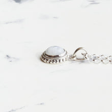 画像をギャラリービューアに読み込む, F.H. シルバーネックレス(ブルームーンストーン ペンダンド):#N040-BMS-50cm