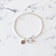 画像をギャラリービューアに読み込む, F.H. シルバーブレスレット(甲丸チェーン 3.5mm):#B018-19cm