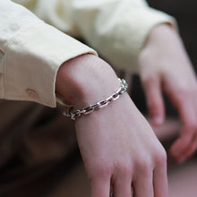画像をギャラリービューアに読み込む, F.H.  シルバーブレスレット(あずきチェーン 8mm):#B025-19cm