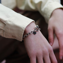 画像をギャラリービューアに読み込む, F.H.  シルバーブレスレット(あずきチェーン 8mm):#B025-19cm