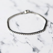 画像をギャラリービューアに読み込む, 【長さ23cmのブレスレット】F.H. シルバーブレスレット(BOXチェーン 3mm):#B028-23cm