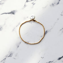 画像をギャラリービューアに読み込む, 【手首回り細い方に】F.H.  シルバーブレスレット(ロープチェーン 1.8mmゴールドコーティング):#B038GP-17cm