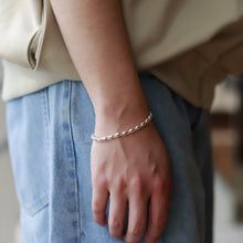 画像をギャラリービューアに読み込む, F.H. シルバーブレスレット(オーバルアンカーチェーン):#B036-19cm