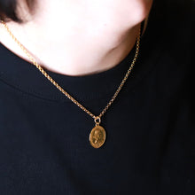 画像をギャラリービューアに読み込む, F.H. シルバーネックレス(コインネックレス ゴールドコーティング):#N028GP-50cm