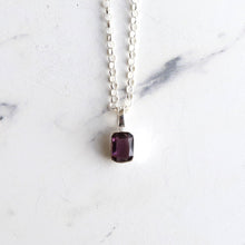 画像をギャラリービューアに読み込む, F.H. シルバーネックレス(レクタングルアメジスト ペンダント):#N041-AM-50cm