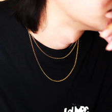 画像をギャラリービューアに読み込む, F.H. シルバーネックレス(甲丸チェーン 2.5mm ゴールドコーティング):#N030GP-50cm