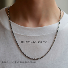 画像をギャラリービューアに読み込む, F.H.  シルバーネックレス(4面カットあずきチェーン 3mm):#N019-50cm、60cm