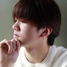 画像をギャラリービューアに読み込む, F.H. シルバーピアス(楕円フープ ゴールドコーティング):#E057GP