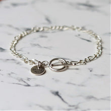 画像をギャラリービューアに読み込む, 【手首回り19cm位の方に】F.H. シルバーブレスレット(フィガロチェーン4mm):#B027-21cm