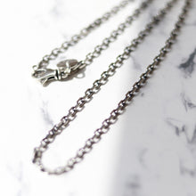 画像をギャラリービューアに読み込む, F.H.  シルバーネックレス(4面カットあずきチェーン 3mm):#N019-50cm、60cm