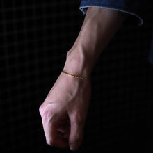 画像をギャラリービューアに読み込む, 【手首回り細い方に】F.H.  シルバーブレスレット(ロープチェーン 1.8mmゴールドコーティング):#B038GP-17cm