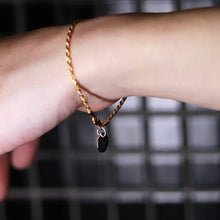 画像をギャラリービューアに読み込む, 【手首回り細い方に】F.H.  シルバーブレスレット(ロープチェーン 1.8mmゴールドコーティング):#B038GP-17cm