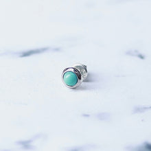 画像をギャラリービューアに読み込む, F.H. シルバーピアス(天然石ターコイズ):#E065TQ