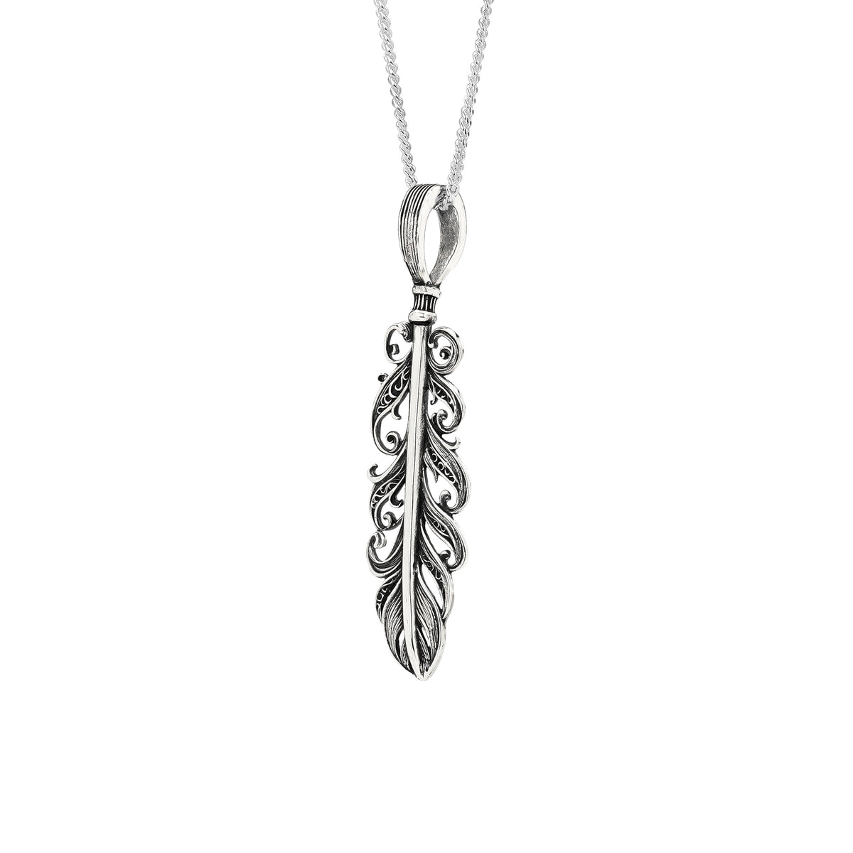 【オーダー商品:納期約3ヶ月】 【正規取扱店】Leathers and Treasures: Scroll Feather Charm