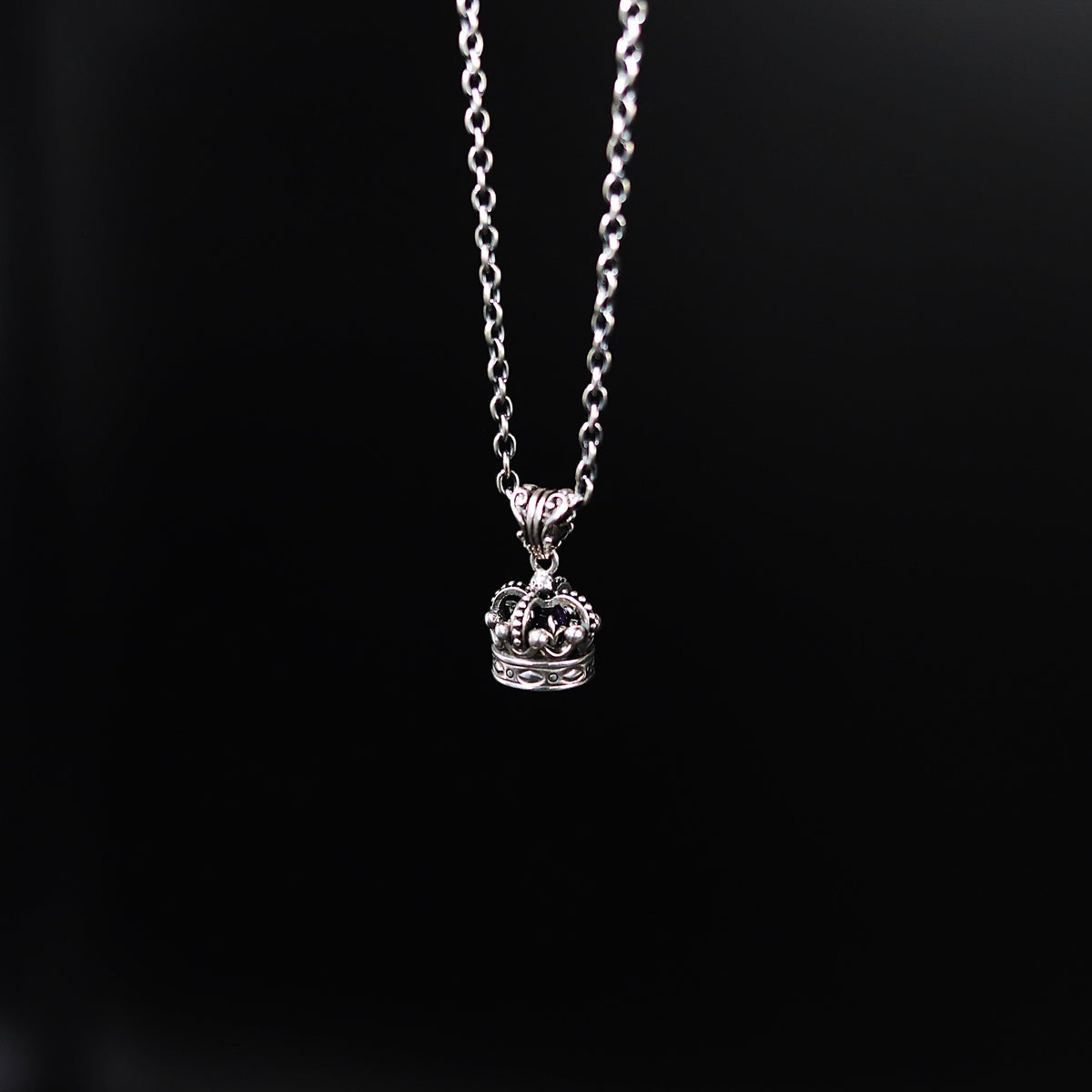 【正規取扱店】Leathers and Treasures: Imperial King Crown Pendant w/Ametyst