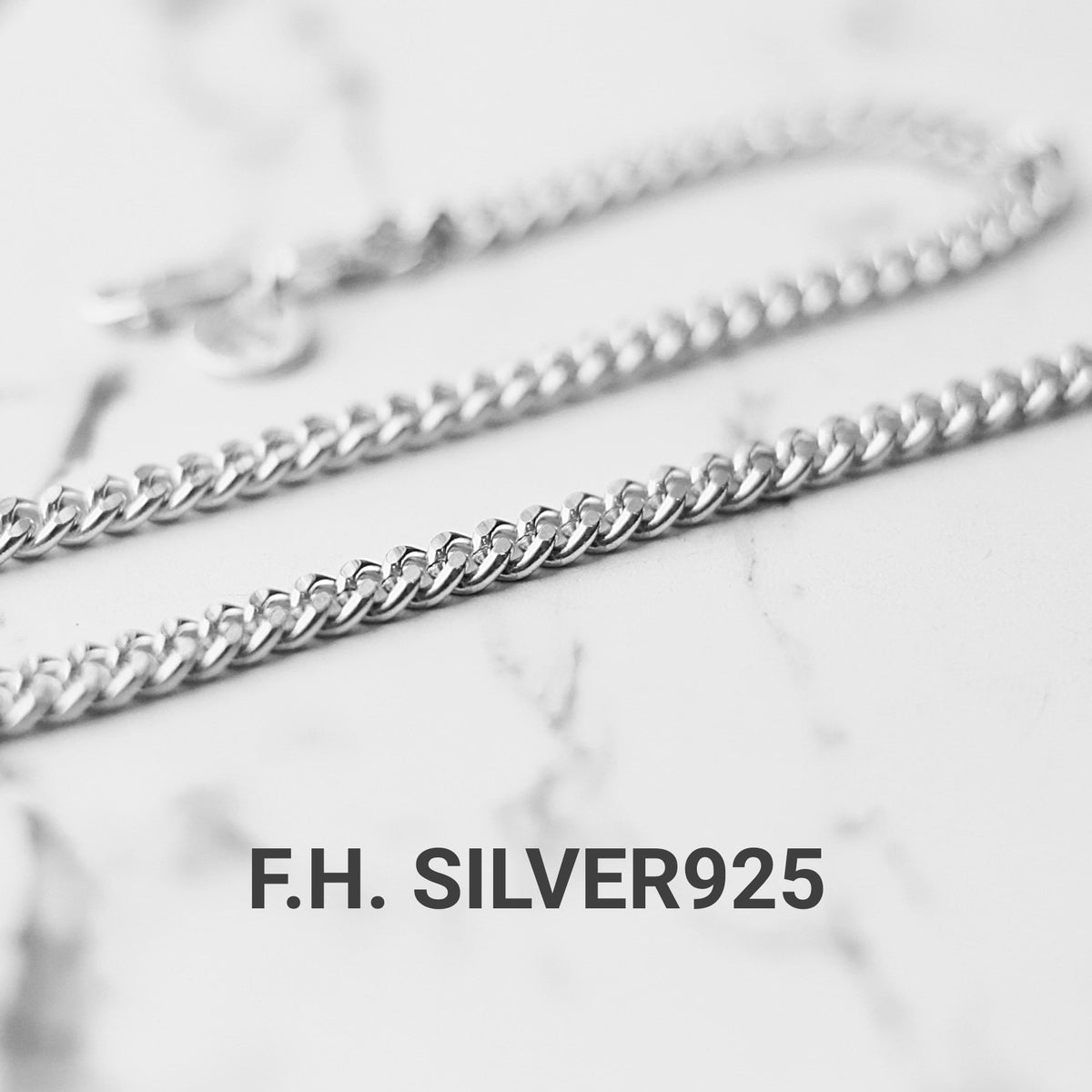 F.H. シルバーネックレス(喜平チェーン 5mm):#N008-50cm