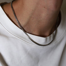 画像をギャラリービューアに読み込む, F.H. シルバーネックレス(BOXチェーン 3mm):#N014-45cm