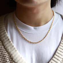 画像をギャラリービューアに読み込む, F.H. シルバーネックレス(アンカーチェーン ゴールドコーティング 3mm):#N018GP-50cm
