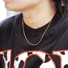 画像をギャラリービューアに読み込む, F.H. シルバーネックレス(ロープチェーン ゴールドコーティング 1.8mm):#N036GP-50cm