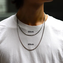 画像をギャラリービューアに読み込む, F.H. シルバーネックレス(BOXチェーン 2mm):#N037-50cm