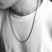画像をギャラリービューアに読み込む, 【長めに着けたい方に】F.H. シルバーネックレス(ロープチェーン 2.5mm):#N038-60cm