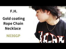 ギャラリービューアF.H. シルバーネックレス(ロープチェーン ゴールドコーティング 1.8mm):#N036GP-50cmに読み込んでビデオを見る