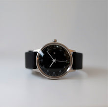 画像をギャラリービューアに読み込む, 【正規取扱店】sazare : SK01 / SS SILVER HONING FINISH / BLACK DIAL / BLACK SHEEPSKIN LETHER