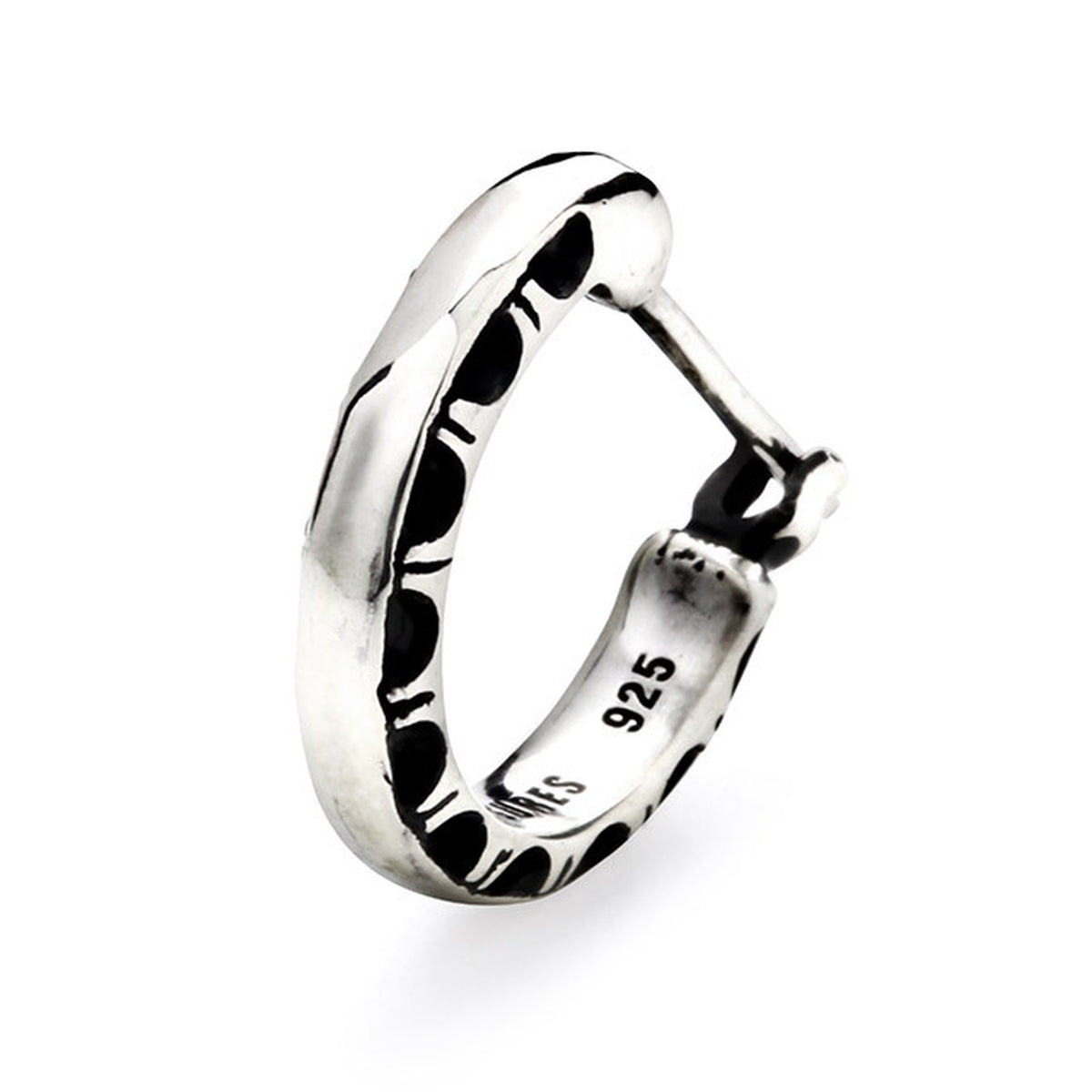 【オーダー商品:納期約3ヶ月】【正規取扱店】Leathers and Treasures: Half engraving hoop Earring