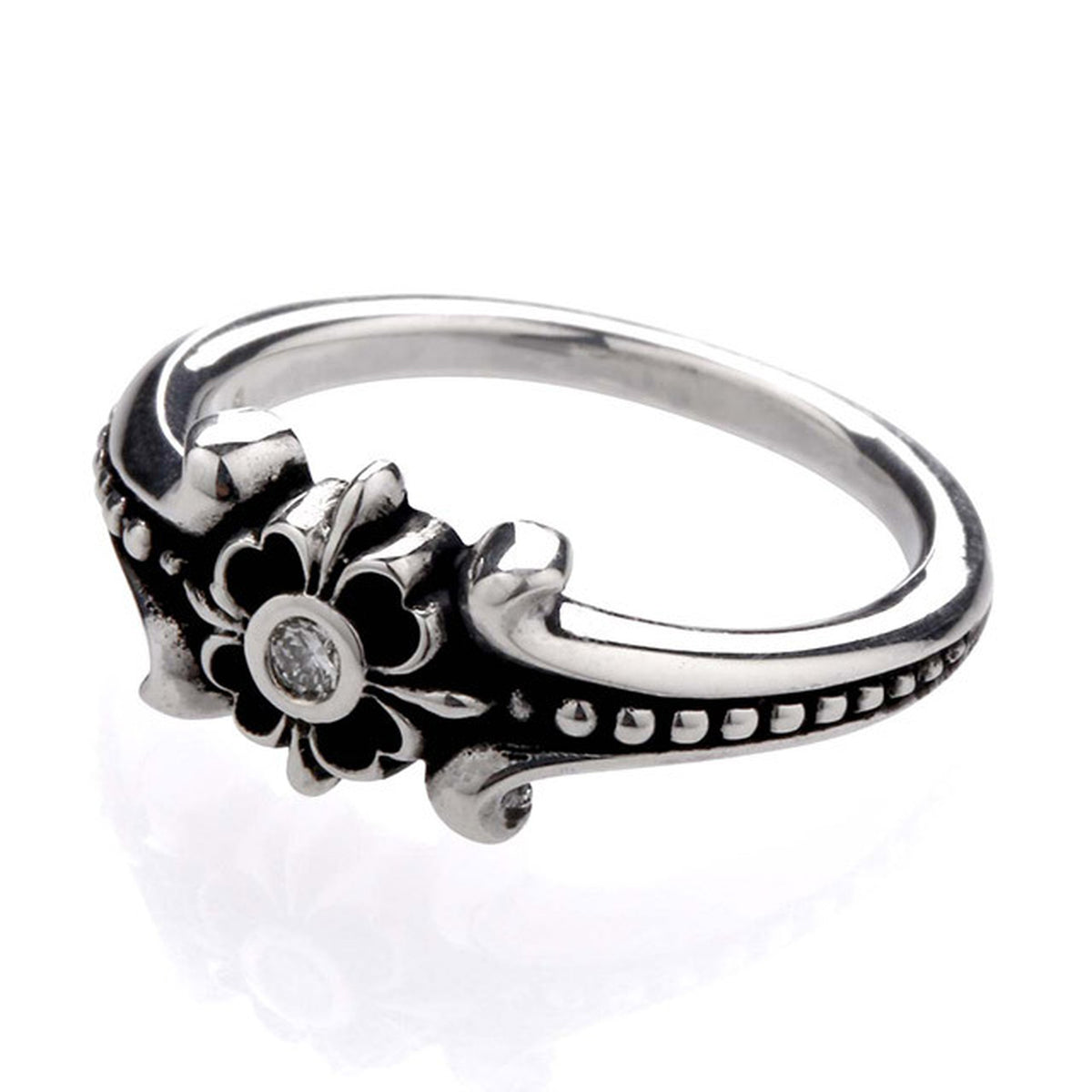 【オーダー商品:納期約3ヶ月】【正規取扱店】Leathers and Treasures: Pope's stone cross Ring w/diamond