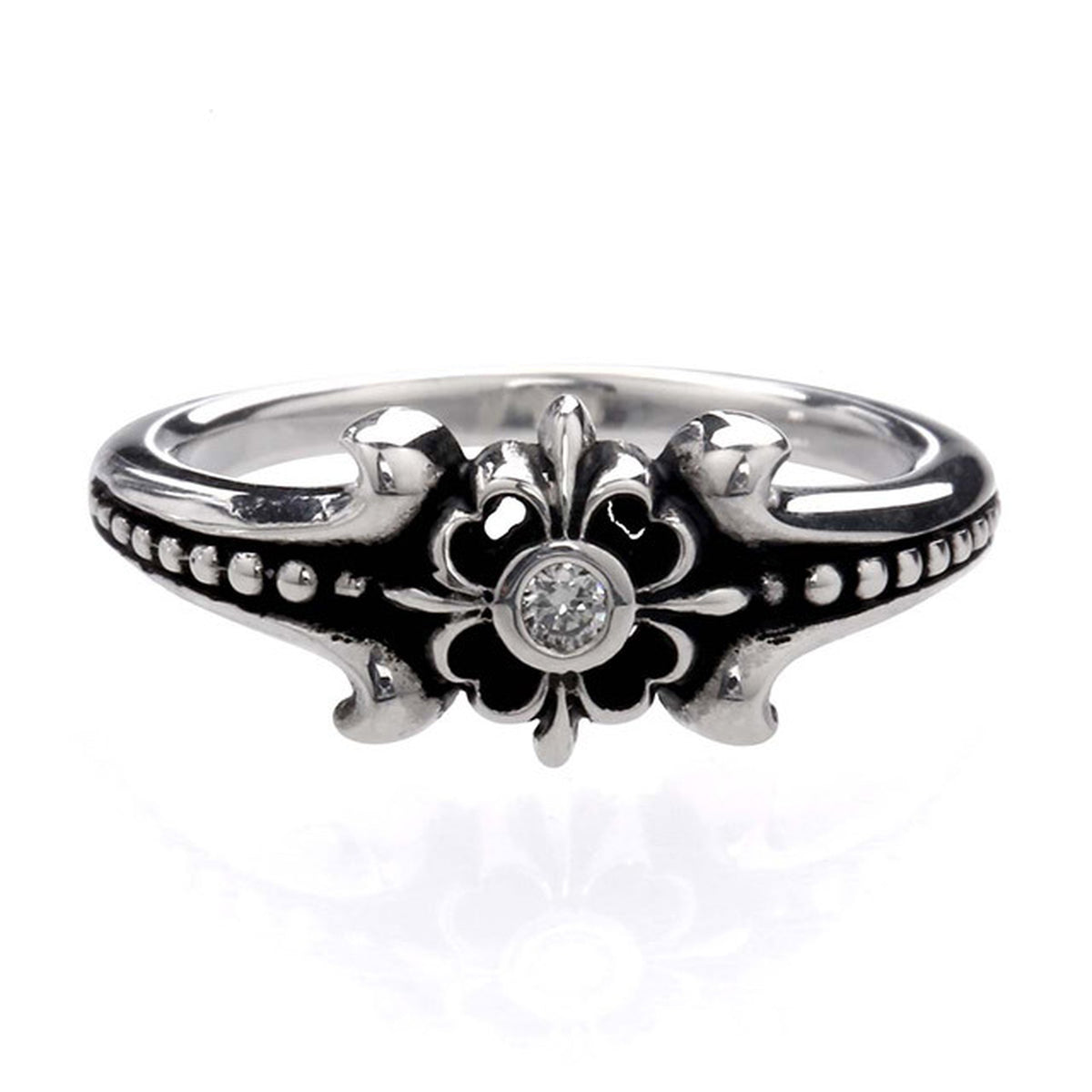 【オーダー商品:納期約3ヶ月】【正規取扱店】Leathers and Treasures: Pope's stone cross Ring w/diamond