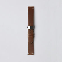 画像をギャラリービューアに読み込む, 【正規取扱店】sazare : SK01 / SS SILVER MIRROR FINISH / WHITE DIAL / SILVER D BUCKLE LIGHT BROWN BUTTERO LEATHER
